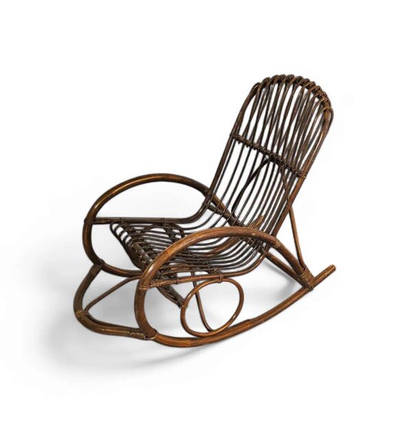 Fauteuil à bascule en osier courbé / rotin Rohé Noordwolde