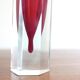 Vase en verre de Murano rouge années 50