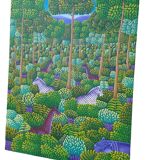 Oil on canvas the jungle signed Cayo Jean Marc title the jungle 1990/2010