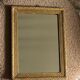 Rectangular golden wooden frame mirror