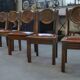 Set of 6 chairs with leather seats by Étienne Kohlmann, 1960s
