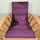 Pair of large armchairs with crossbars, circa 1950, Canovas fabric embroidered by Lesage