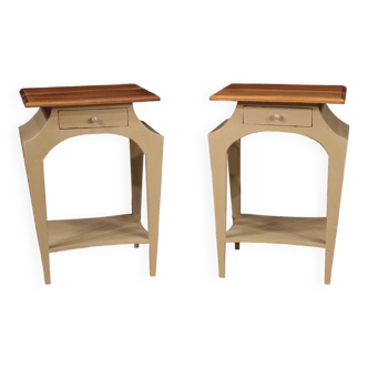 Pair of Italian design bedside tables from the 80s