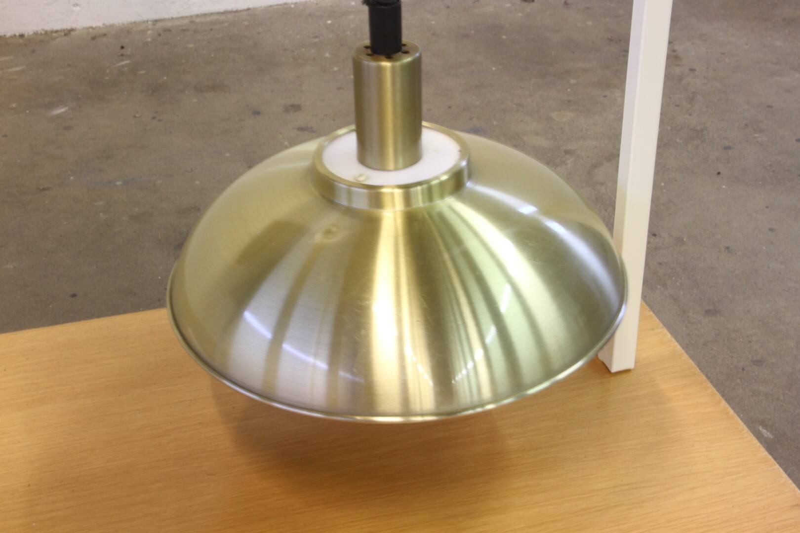 Danish pair of brass colour ceiling lamps attributed to the company Frandsen 1