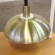Danish pair of brass colour ceiling lamps attributed to the company Frandsen 1