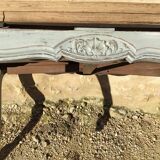 Louis XV style table in oak with natural wood top