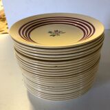24 hollow faience plates by GIEN