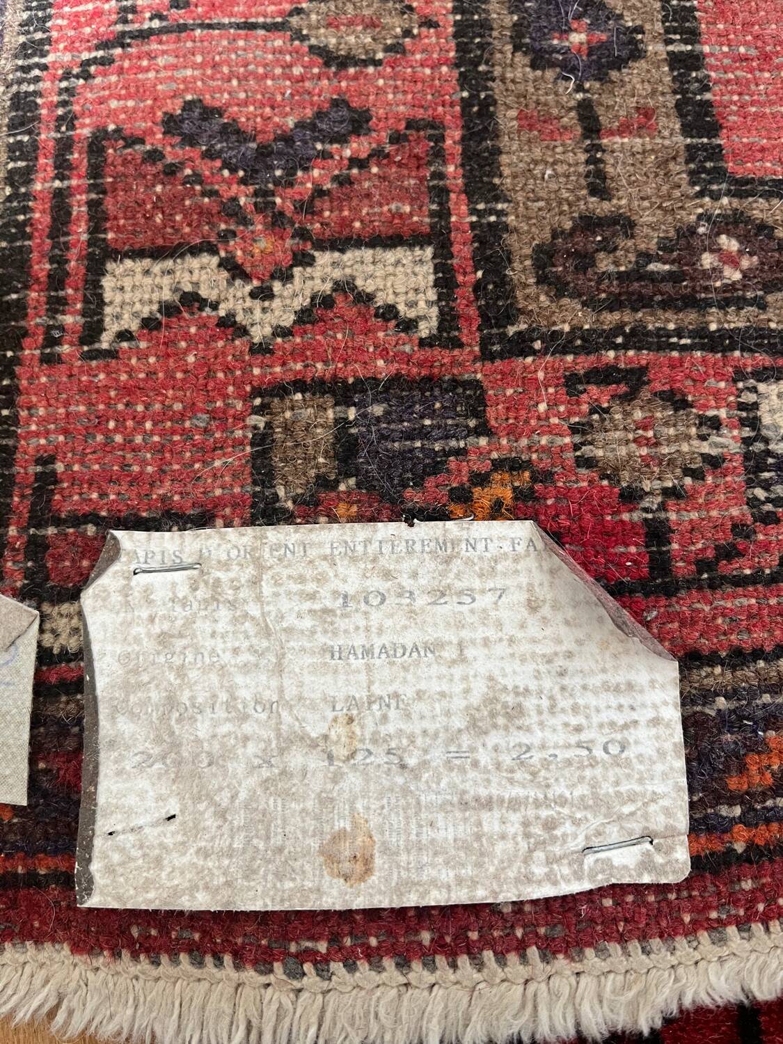 Antique Persian Handmade Oriental Rug 200cmx125cm