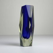 Murano Blue Sommerso Vase, Vintage, Italy, 1970s