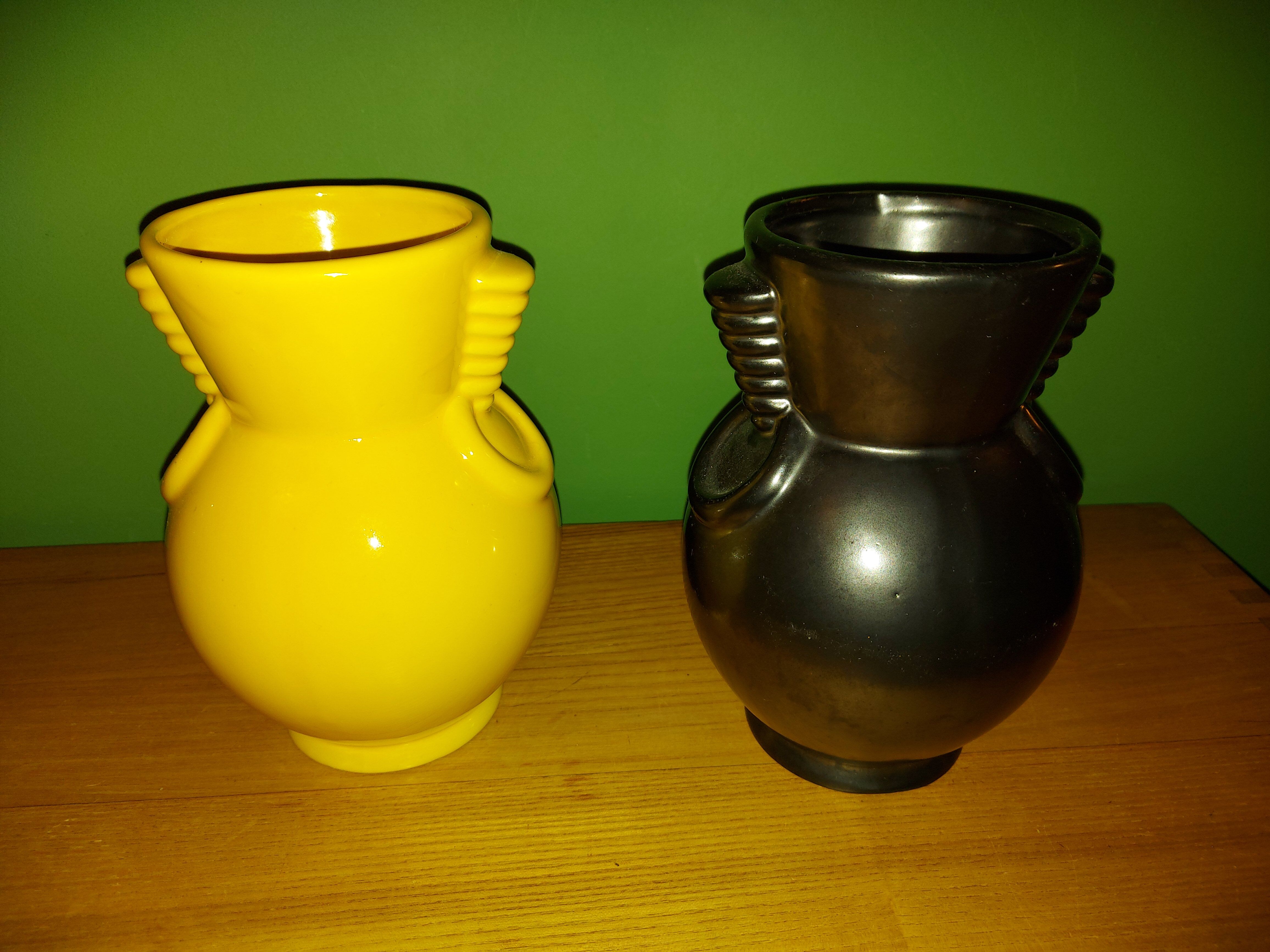 2 vintage ceramic vases Saint Clement, B .  Letalle