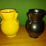 2 vintage ceramic vases Saint Clement, B .  Letalle