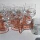 10 wine glasses foot pink orange diameter 7cm