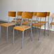 Set of 10 school chairs 70s