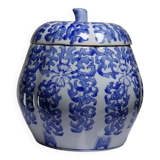 Gros pot couvert "Citrouille" Chinois céramique artisanale vintage