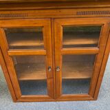 Louis XVI display case in solid wood