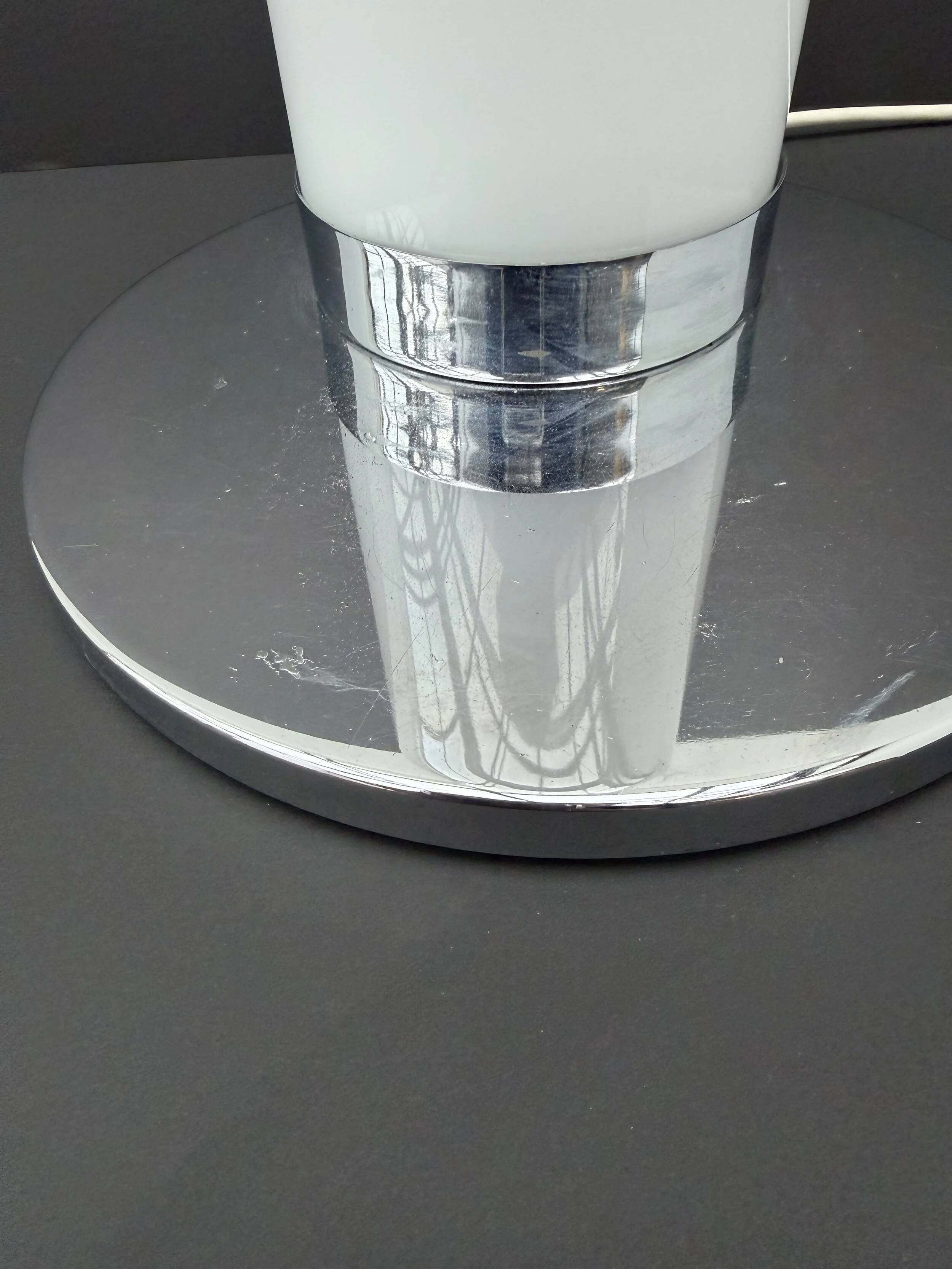 Esperia lamp in murano glass and chrome, italy 1970