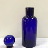 Ancien flacon d’apothicaire en verre bleu cobalt