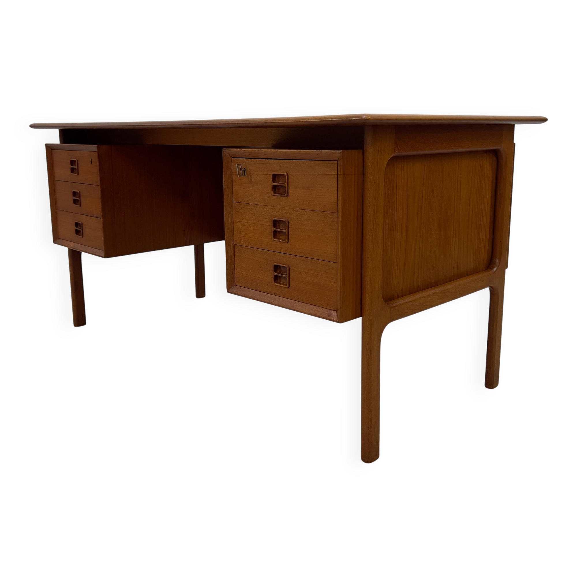 Teak Executive Desk By Arne Vodder For Brouer, 1960s.