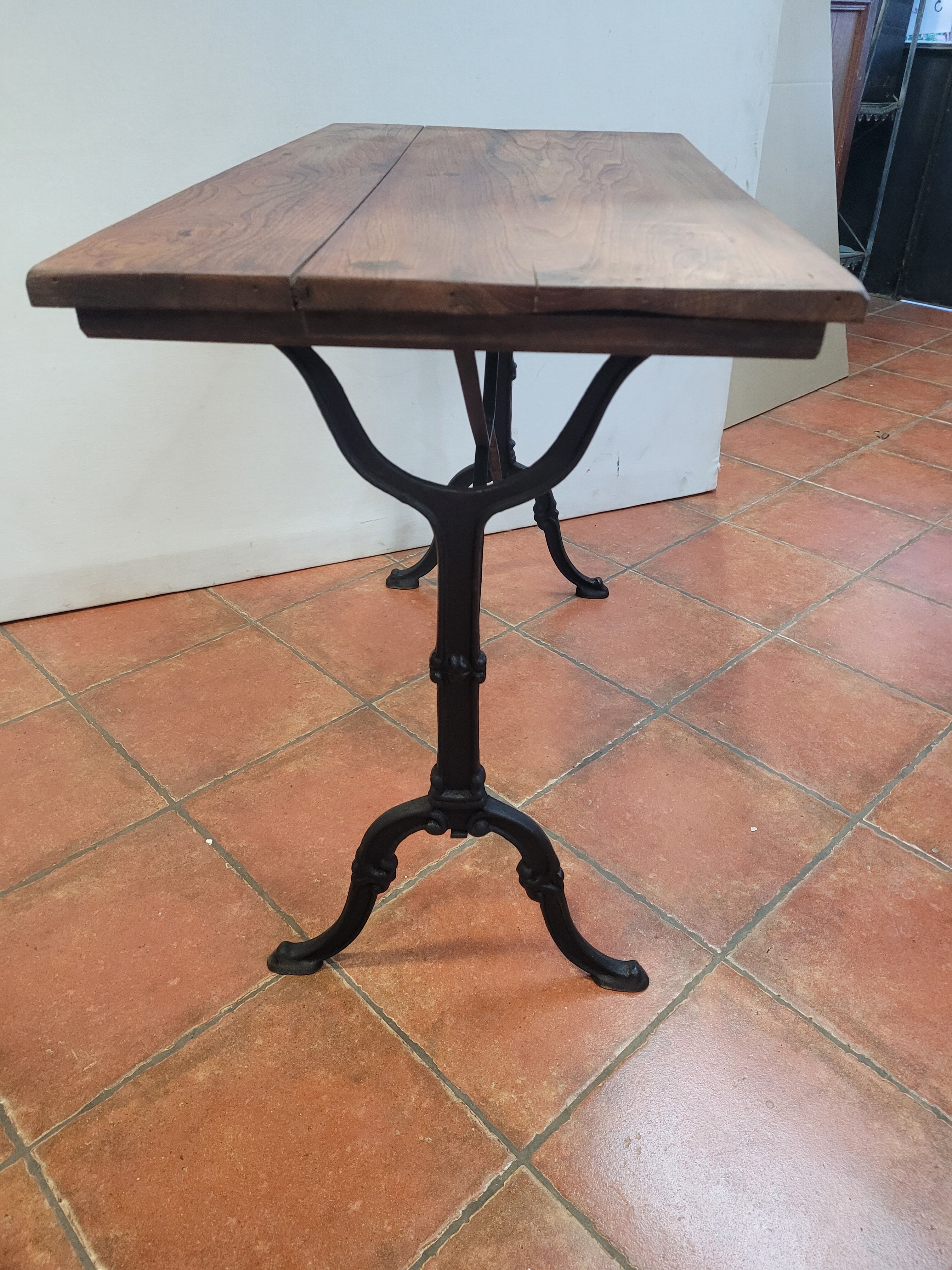 Old bistro table elm tray