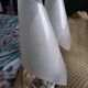 Paire de lampes Poirson vintage