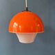 Suspension Space Age in orange and white acrylic glass