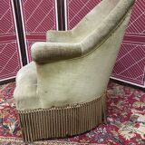 Almond green toad armchair