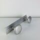 Wall-mounted aluminium coat hook, double hook, 1960s