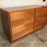Buffet box storage cabinet vintage 1960-80 blond walnut