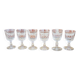 6 crystal goblets in gondola style from Baccarat (?) h 10.5 cm