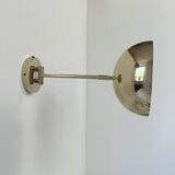 Applique orientable vintage, laiton patiné, France, 1970