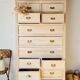 Craft furniture haberdashery - tall patinated chest of drawers - XXL chest of drawers