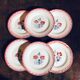 Set of 6 vintage flat plates Digoin décor Marjolaine
