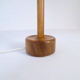 Mid-century solid teak table lamp from the 1960s Sweden.