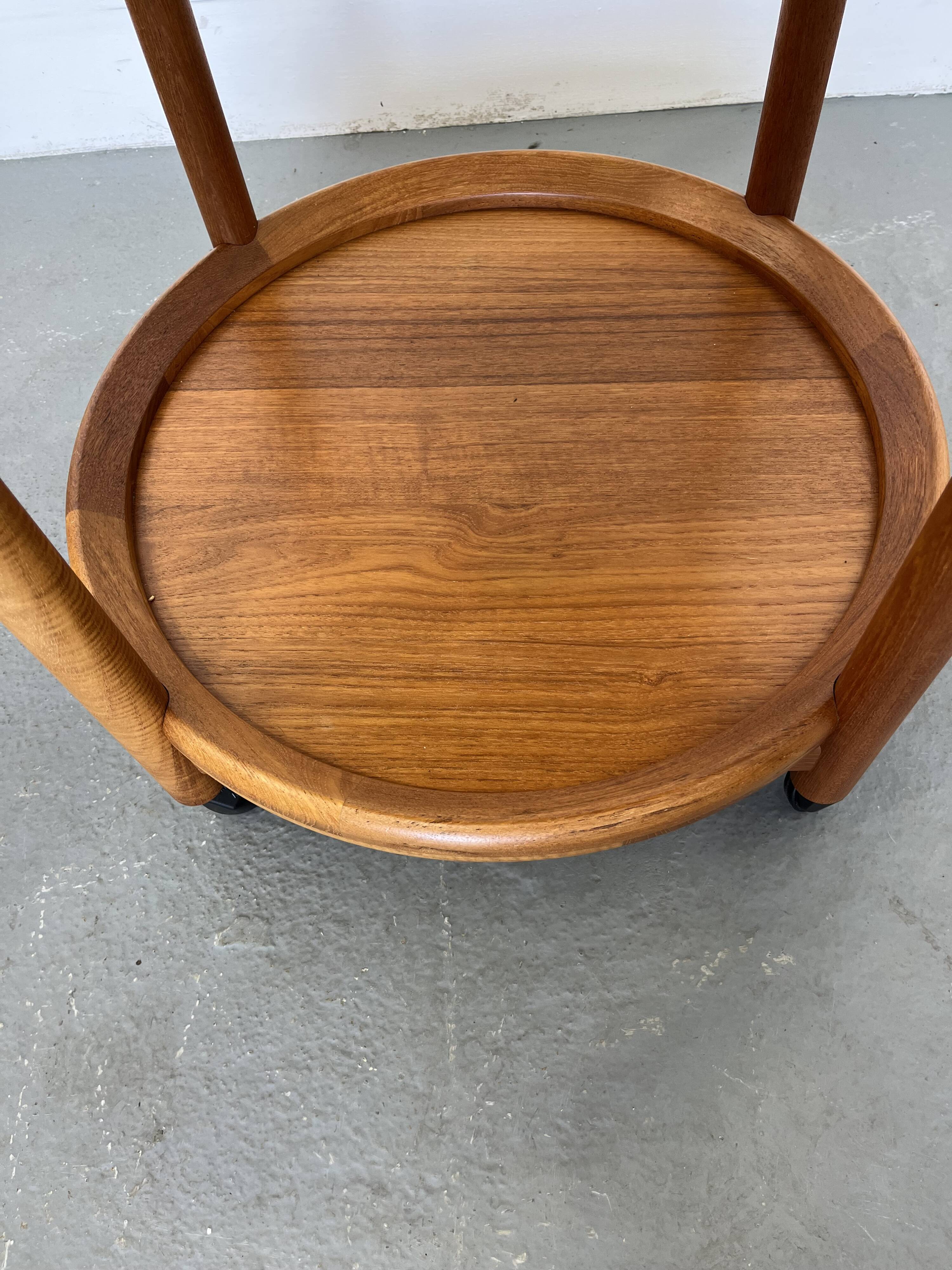 Serving trolley in teak with removable trays from Sika Møbler, 1960s