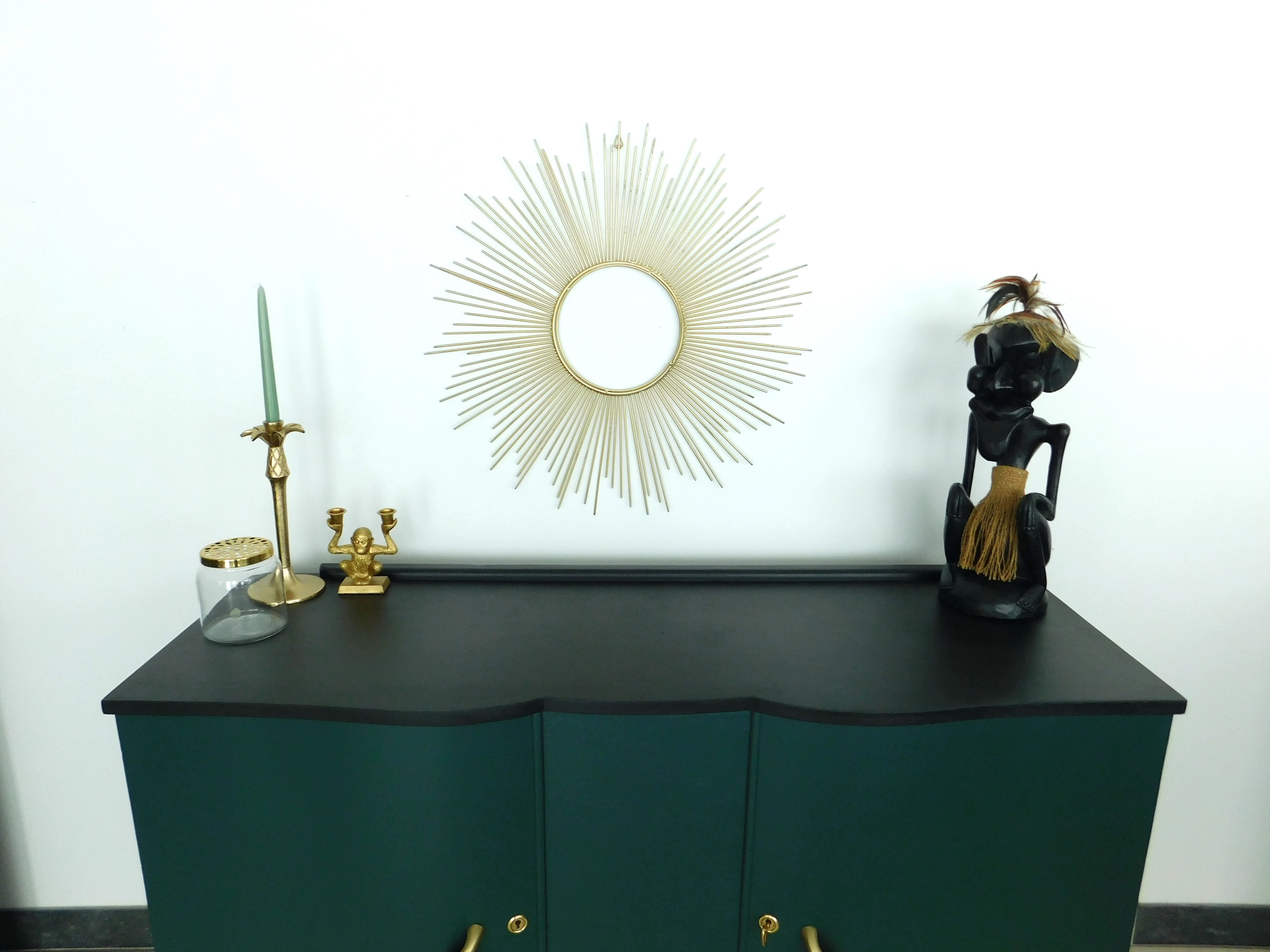 Art Deco buffet green and black