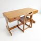 Midcentury desk & matching armchair by Derk Jan De Vries 1970s