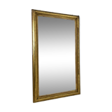 19th century mercury mirror with wooden frame and gilded stucco