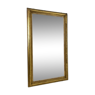 Miroir XIXème siècle au mercure cadre bois et stuc doré