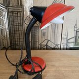 Desk lamp "Col de Cygne Aluminor Red Pop Art France - 1970 in Metal