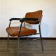 Fauteuil vintage marron et noir 1970