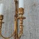 Pair of Louis XVI Style Bronze Wall Lights Forming Knots and Flowers