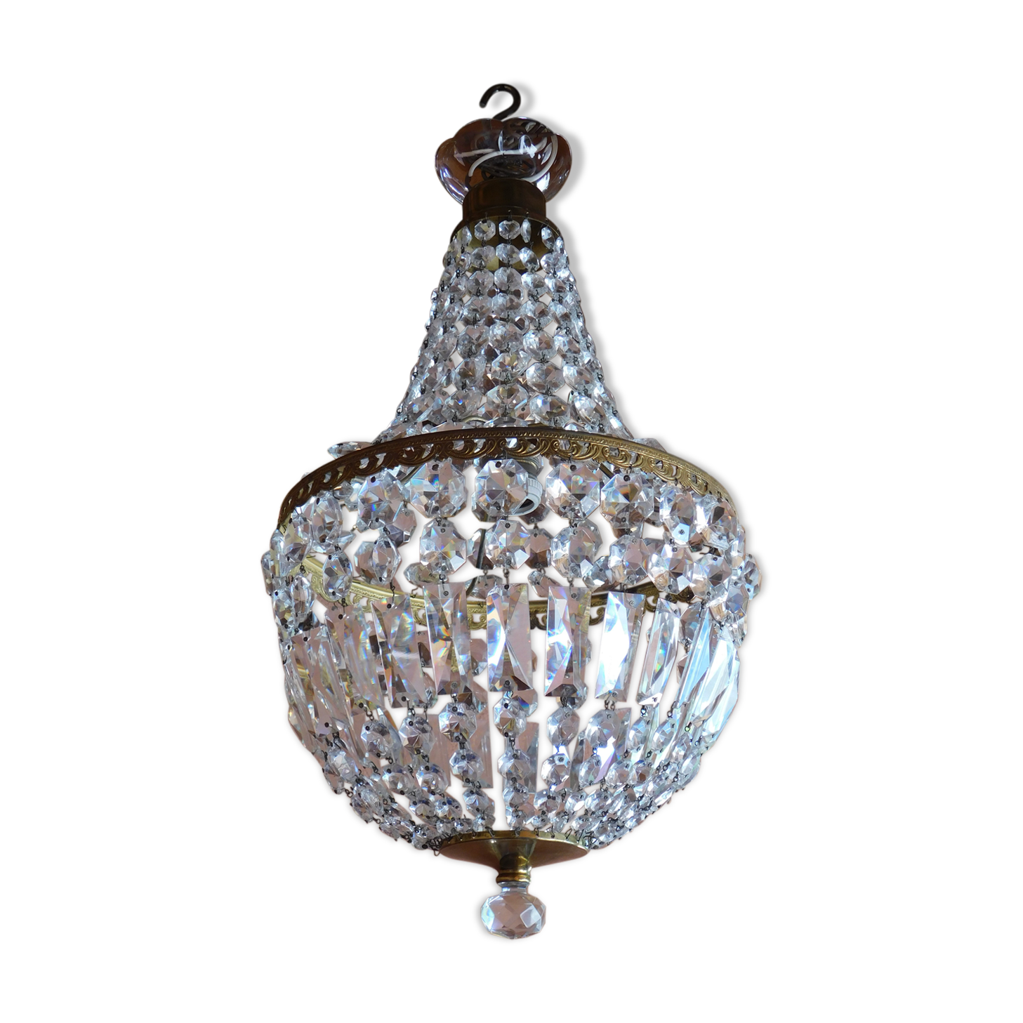 Hot air balloon chandelier - 30 cm crystal pampilles 1 fires