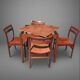 Cantú mobile table, vintage game table, dining table with 4 chairs, 50'