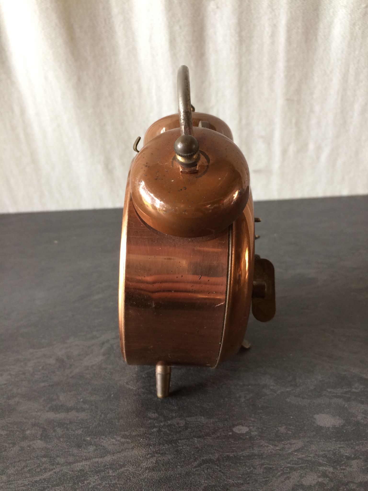 Réveil Japy cuivre décoration années 70 vintage