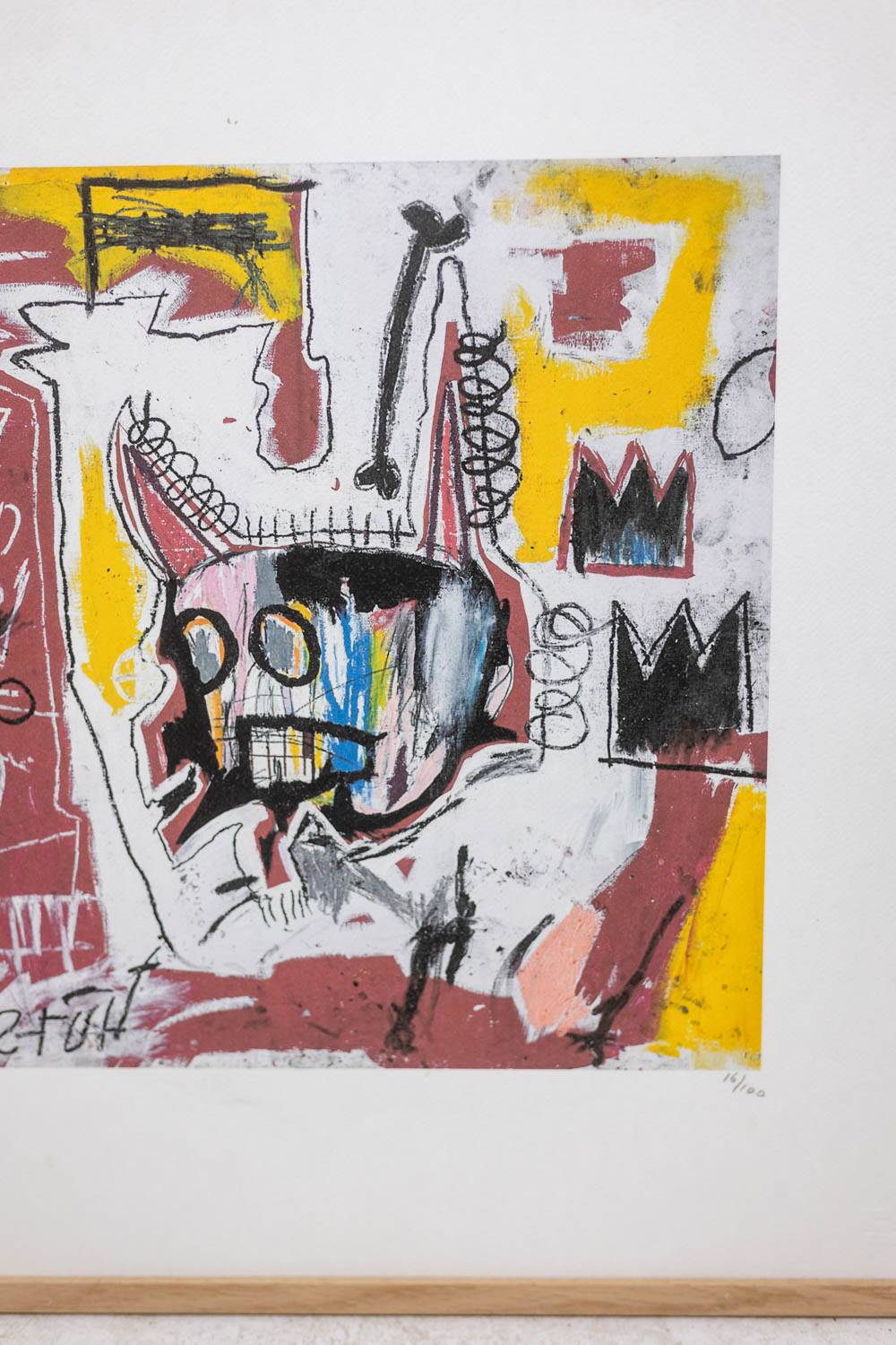 Jean-Michel Basquiat. Numbered color silkscreen print. 1990s.