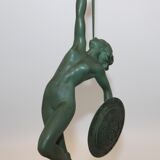 Art Deco Sculpture Trumpet Dancer "Jericho" By Guerbe