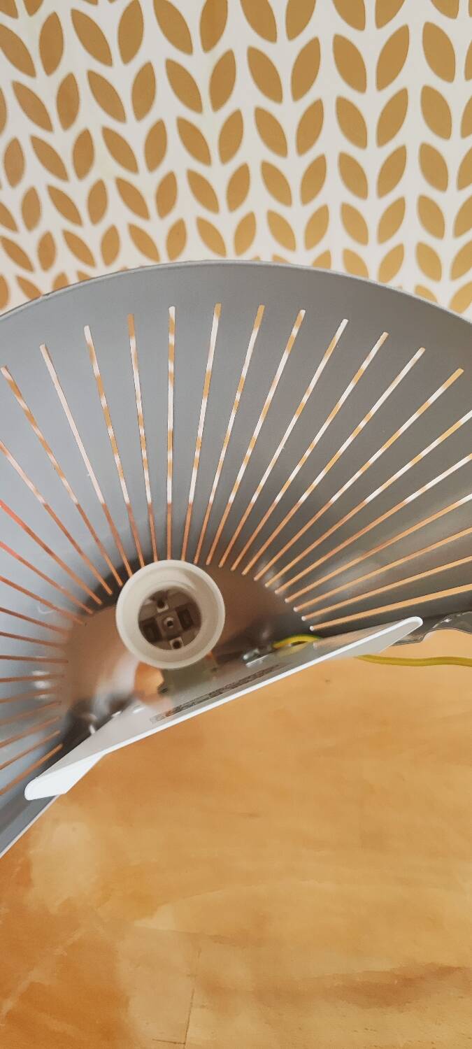 Klyka wall lamp in silver steel, vintage Ikea from the 90s/2000s.