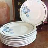 8 Victoria porcelain dessert plates from the 20s - Art Deco