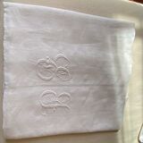 Monogram linen sheet
