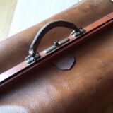 Leather travel bag late 19th century